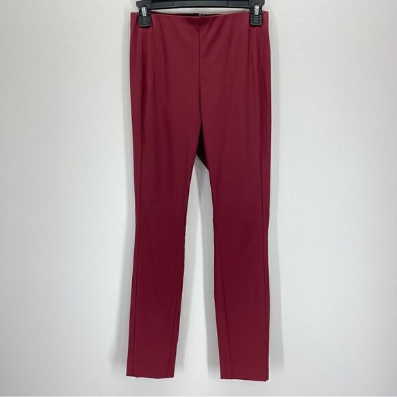Theory Neoteric Skinny Cropped Pants (Burgundy) - 4 - Picture 2 of 11